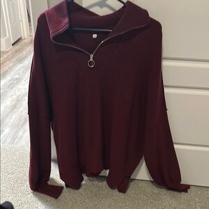 Women's Burgundy Sweater